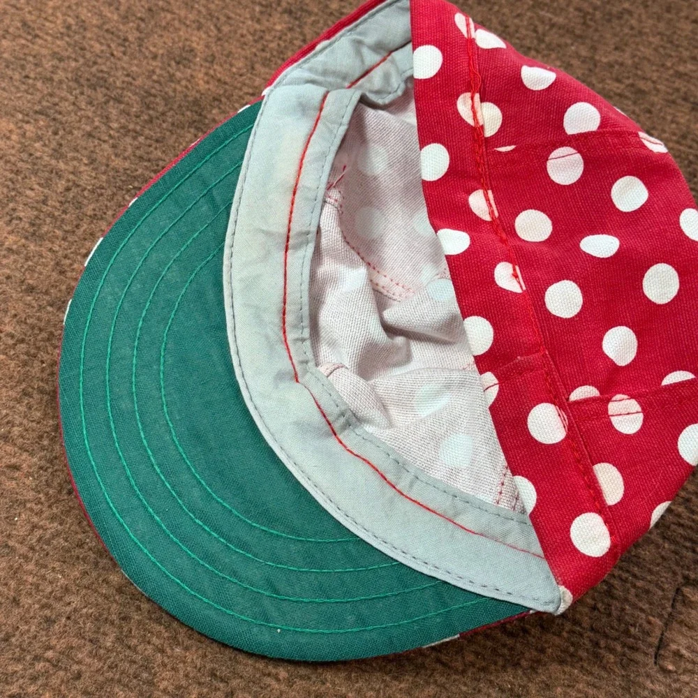 Kromer Welder Cap Red Polka Dot Union Made USA Cotton Work Hat Size 7 KC-7R9DD